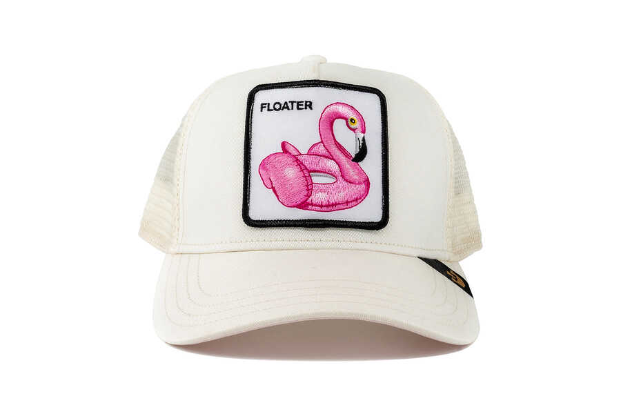 Goorin Bros - Goorin Bros Floater ( Flamingo Figür ) Beyaz Şapka