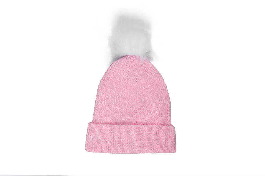 New Era 60284837 WMNS CHENILLE BOBBLE BEANIE NEYYAN PNK - 2